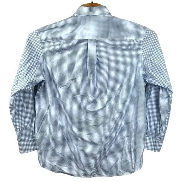 Duluth Trading Mens Blue‎ White Check Long Sleeve Button Down Shirt Size Large - Picture 2 of 3